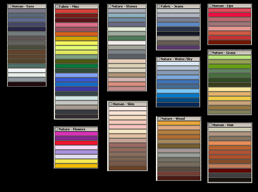 11 кольорових палітр для GIMP